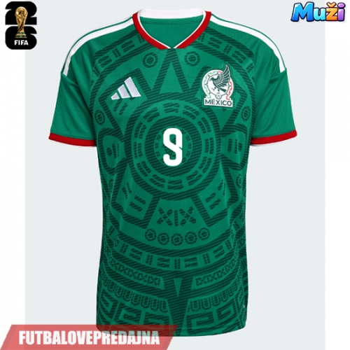 Lacne Muži Futbalové dres Mexiko Raul Jimenez #9 MS 2026 Krátky Rukáv - Domáci